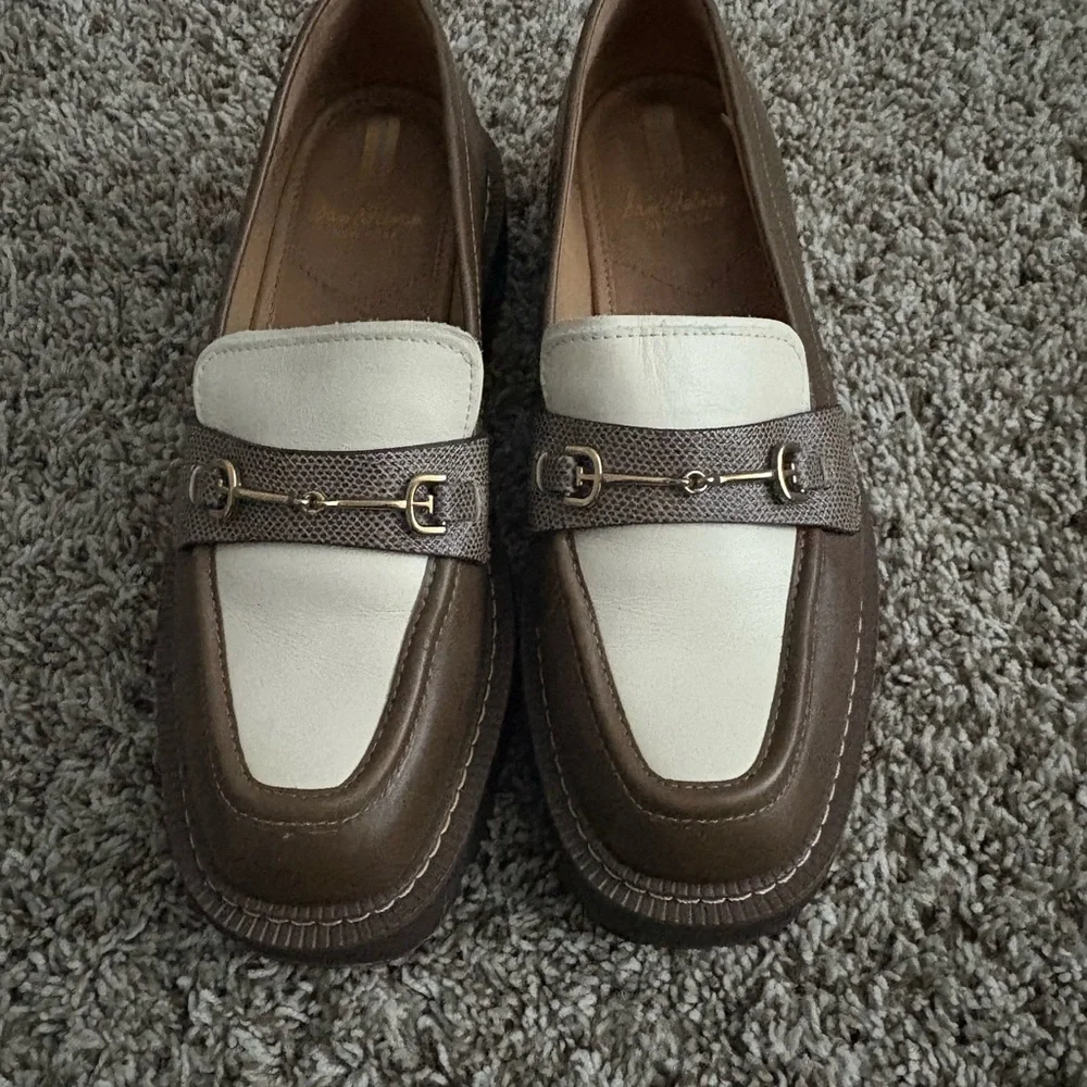 Sam Edelman Brown and Cream Loafers - Picture 1 of 5